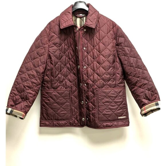 Burberry Women’s Dalry Quilted Coat Dark Grape L 8093446